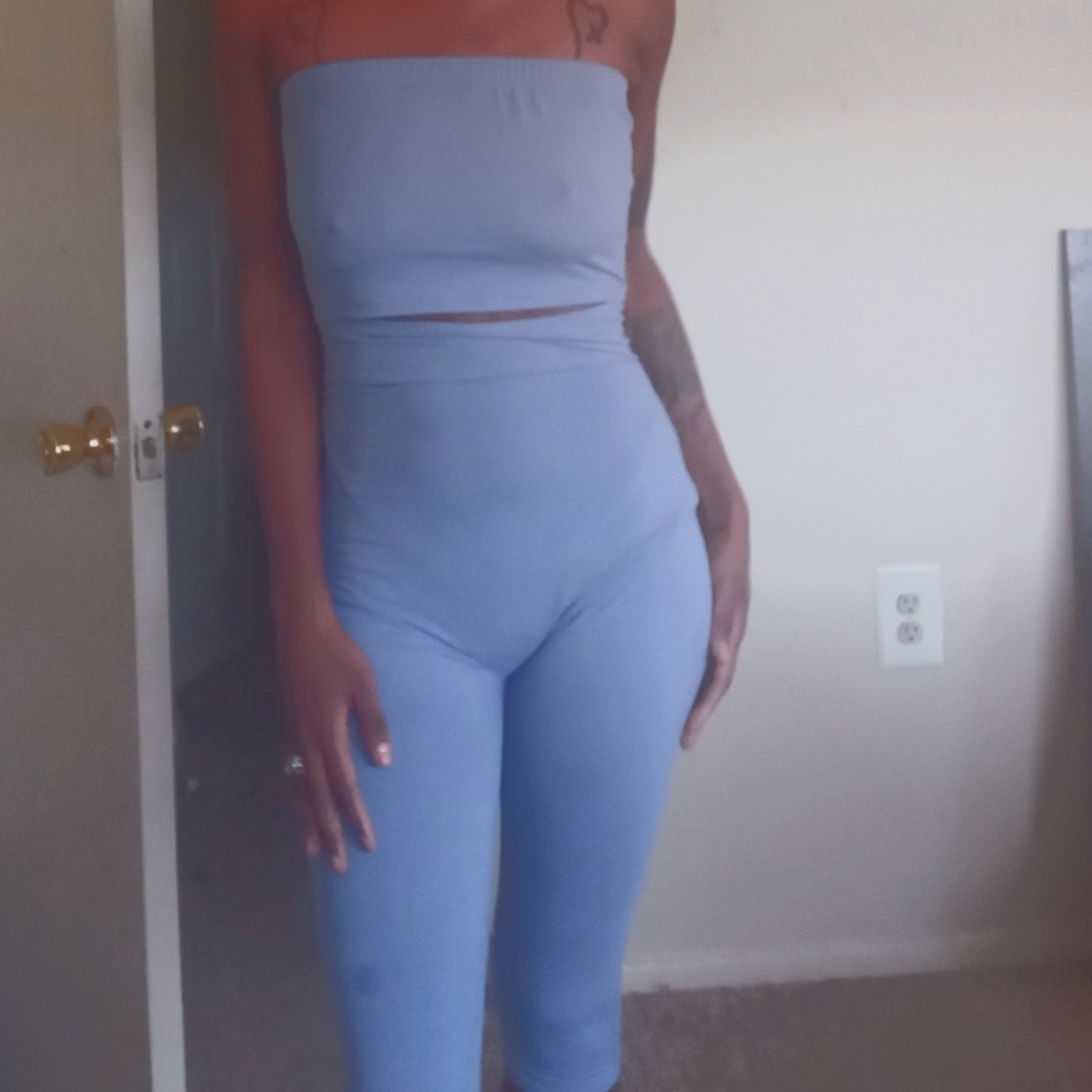 Lavender bodycon tube top romper